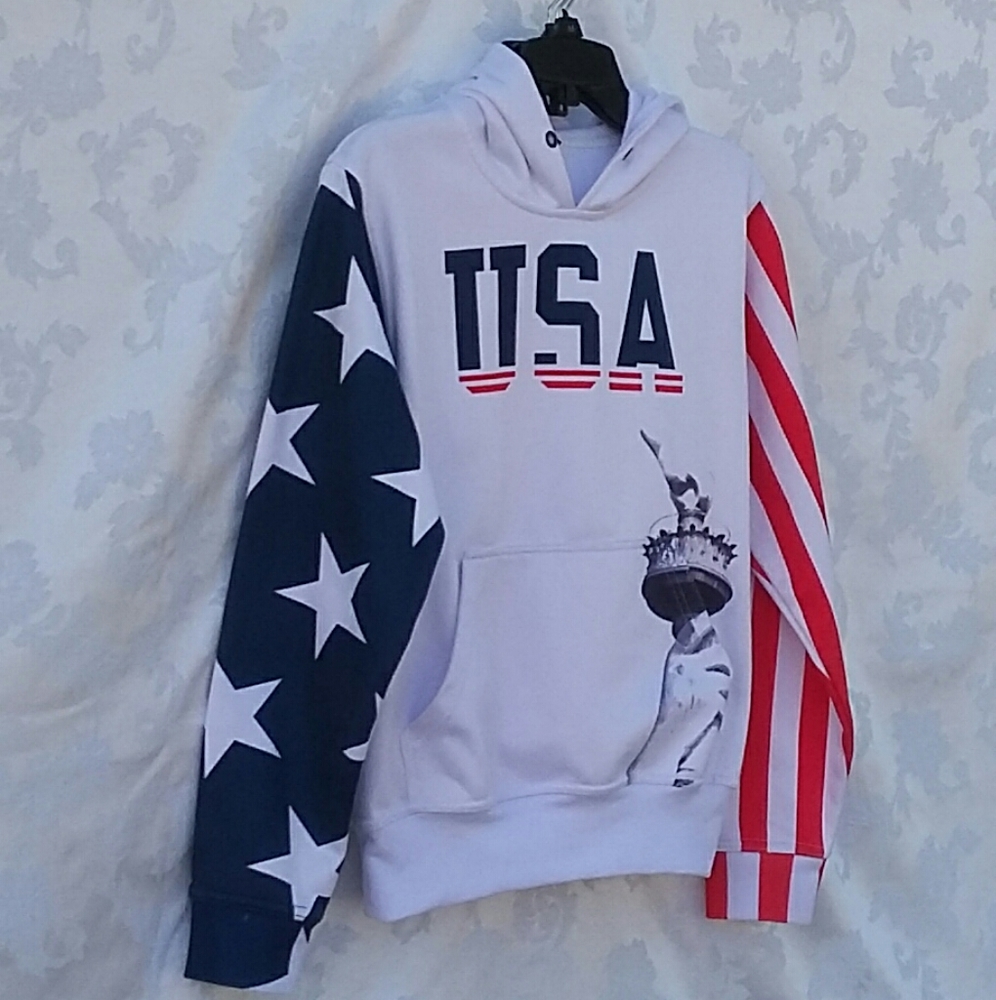 Athletic Hoodie Patriotic Small Coat Jacket